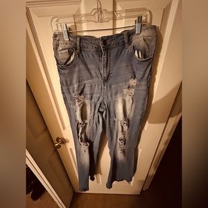 Trendy Ripped Denim Pants